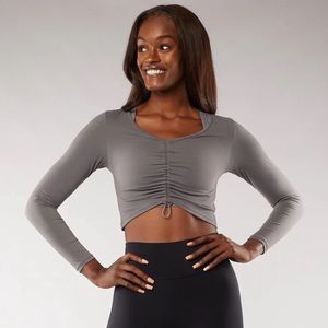 BuffBunny Flora Crop Top Quarry